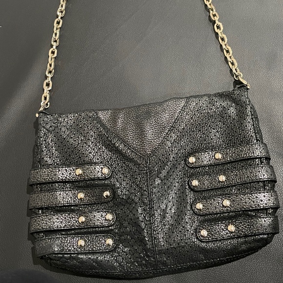 Jimmy Choo Small Blythe Black Leather Shoulder Bag - Picture 12 of 13